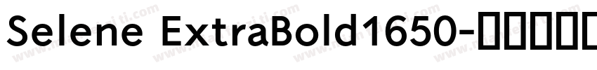 Selene ExtraBold1650字体转换